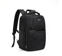 MOSISO Mochila para Cámara, Caso Cámara DSLR/SLR/Mirrorless, Bolsa Viaje Lateral Acceso Rápido para Foto con Compartimento con Portátil 15-16 Pulgadas&Lluvia Cover&3 Bolsillos Frente,Negro
