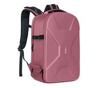MOSISO Mochila para Cámara, DSLR/SLR/Mirrorless Fotografía Cámara Bolsa 15-16 Pulgadas Impermeable Funda con Soporte Trípode&Compartimento Portátil Compatible con Canon/Nikon/Sony,Rosa Polvorienta