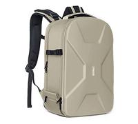 MOSISO Mochila para Cámara, DSLR/SLR/Mirrorless Fotografía Cámara Bolsa 15-16 Pulgadas Impermeable Funda con Soporte Trípode&Compartimento Portátil Compatible con Canon/Nikon/Sony,Camello