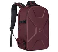 MOSISO Mochila para Cámara, DSLR/SLR/Mirrorless Fotografía Cámara Bolsa 15-16 Pulgadas Impermeable Funda con Soporte Trípode&Compartimento Portátil Compatible con Canon/Nikon/Sony,Vino Rojo