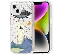 MOSNOVO Funda iPhone 13 y iPhone 14, [Protección contra Caídas de Grado Militar hasta 2 m] [Tecnología Anti-despegue] Carcasa Transparente Antigolpes de TPU - OVNI