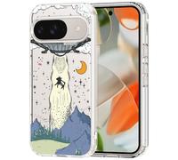 MOSNOVO Funda para Google Pixel 9 & 9 Pro - Carcasa de TPU+PC Transparente, Delgada, [protección contra caídas de 6,6 pies/antidesprendimiento] - OVNI