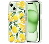 MOSNOVO Funda para iPhone 15 - Carcasa de TPU+PC Transparente, Delgada, [protección contra caídas de 6,6 pies/antidesprendimiento] - Limón