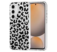 MOSNOVO Funda Samsung Galaxy S24 FE - Carcasa de TPU+PC Transparente, Delgada, [protección contra caídas de 6,6 pies/antidesprendimiento] - Estampado de Leopardo Negro