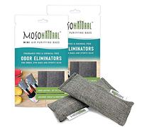 Moso Natural Inserto desodorante para zapatos, absorbente de olores de carbón para zapatos, desodorante de bolsa de gimnasio y botas, eliminación de olores de zapatos de larga duración, bolsas