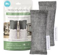 MOSO NATURAL: La bolsa purificadora de aire original para zapatos, bolsas de gimnasia y equipo deportivo. un eliminador de olores sin perfume y sin productos químicos (carbón vegetal) paquete de 2