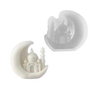 Mosque Candle Mold, Holiday Candle Mold, 3D Silicone Home Decor for Holiday Birthday Party Offices Home Room Desk Desktop School Dormitory Apartment Fondant Soap Baking Chocolate