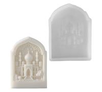 Mosque Candle Mold, Holiday Candle Mold, 3D Silicone Home Decor for Holiday Birthday Party Offices Home Room Desk Desktop School Dormitory Apartment Fondant Soap Baking Chocolate