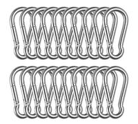 Mosqueton,12 pcs Mosquetones pequeños,Mosqueton Llavero,Mosqueton Grande para Toldos,Hamacas,Mochilas,Correas de Perro,Camping (12, plata)