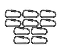 Mosquetón 2-20 piezas Mini mosquetón Clips aleación de aluminio hebilla de anillo en D ganchos de Clip llavero mosquetón for llaves herramientas de escalada(Black 10PCS)