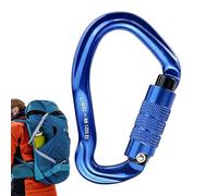 Mosquetón Bloqueable,23000N Ganchos de bloqueo automático | Mosquetón ligero para deportes de montaña - para técnica de cuerda llavero mascotas rappel senderismo camping mochilero entrenamiento