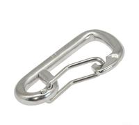 Mosquetón de acero inoxidable 316 para buceo, hebilla de seguridad adecuada para camping, barco y cinturón de carga, diseño de 80 mm