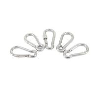Mosquetón de acero inoxidable con resorte y cierre rápido for escalada al aire libre(M7x70mm)