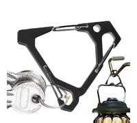Mosquetón de acero inoxidable, mosquetón,Gancho de cuerda de escalada | Llavero de acero inoxidable con hebilla para hervidor, triángulo, camping al aire libre, senderismo, portaquillos