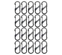 Mosquetón De Aleación,20 Piezas de Gancho de Doble Apertura | Mosquetón Pequeño De Doble Resorte - para Familia Hombres Mujeres Camping Senderismo Montañismo Deportes al Aire Libre