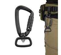 Mosquetón de Alta Resistencia,Gancho de Resorte Resistente al Desgaste y a la Oxidación - Mosquetones de Bloqueo de Aluminio - para Escalada, Senderismo, Camping, Montaña, Mochila, Botella de Agua, Ex