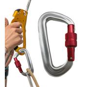 Mosquetón de Alta Resistencia, Mosquetón De Hebilla D con Cierre Automático 12KN, Hebilla de para Senderismo, para Mochila Viaje Escalada Acampada Gimnasio Exterior Equipaje Senderismo