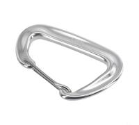 Mosquetón de aluminio en forma de D 12KN para senderismo y actividades de escalada (plata)