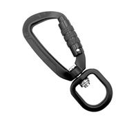 Mosquetón de bloqueo, aluminio, 3,9 x 0,9 x 9,1 cm, hebilla de mosquetón con junta giratoria de 360°, gancho de clip, gancho de seguridad resistente para camping, senderismo, escalada, mochila, equipo