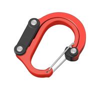 Mosquetón de bloqueo - Clips de mosquetón - Ganchos de articulación plegados giratorios de 360 grados, gancho multiusos de aluminio en forma de D para gimnasio en casa