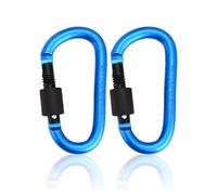 Mosquetón de bloqueo de aluminio, azul marino mosquetón táctico en forma D con bloqueo de tornillo ligero para bolsa de montaña, camping, senderismo, exterior, correa para perro, llavero, pesca, esquí