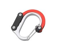 Mosquetón de bloqueo, mosquetón de aluminio resistente, ganchos giratorios con articulaciones plegadas, accesorios portátiles multiusos al aire libre para senderismo, viajes, gimnasio en casa,