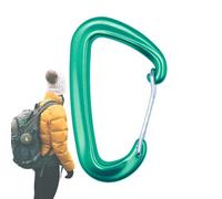 Mosquetón de bloqueo - Pinzas en forma de D, muelle de aluminio, mosquetón de aluminio, multifuncional, mosquetón fuerte para camping, mochila al aire libre y