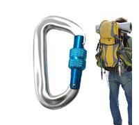 Mosquetón De Cierre Automático | Mosquetón con Cierre Automático 12KN Y Forma D | en D para Múltiples Usos,para Mochila Viaje Escalada Acampada Gimnasio Exterior Equipaje Senderismo