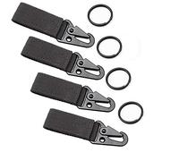 Mosquetón de Cinturón Colgante, 4 PCS Gancho Táctico de Nailon para Colgar Correa de Hebilla, Senderismo, Mochila, Escalada, Llaveros y Aire Libre