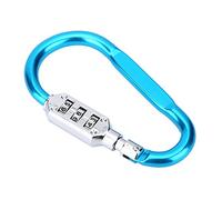 Mosquetón de combinación, mosquetón de Escalada con Cerradura de 3 dígitos, Resistente y Seguro, para Maletas de Viaje y Escalada al Aire