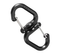 Mosquetón de Doble Clip, Ganchos de Bloqueo, Clip de Bloqueo Multifuncional para Exteriores, Clips de Gancho portátiles para Mochila con de 360 Grados para Mochilas, pasear al Perro