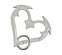 Mosquetón de Escalada - Gancho para Llavero con mosquetón en Forma de corazón de 9 cm, mosquetó de aleación de Zinc | Accesorios para Mochila de Fitness, Senderismo, Acampada al Aire Libre