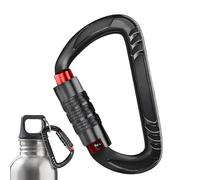 Mosquetón de escalada - Mosquetón de aluminio de aviación 7075 | Gancho de seguridad resistente de bloqueo automático de 12 KN para escalada profesional, senderismo, camping y equipo de mascotas