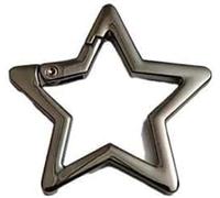 Mosquetón de estrella, clip de llavero de acero inoxidable en forma de estrella, soporte de gancho para llaves