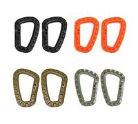 Mosquetón de extracción rápida 8X, Clip Molle, Correa cincha, Hebilla for Mochila Exterior, Cierre a presión, Bolsa Escalada for Campamento, táctico con Gancho for Colgar(4 Color Each 2pcs)