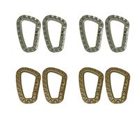 Mosquetón de extracción rápida 8X, Clip Molle, Correa cincha, Hebilla for Mochila Exterior, Cierre a presión, Bolsa Escalada for Campamento, táctico con Gancho for Colgar(Green Tan Each 4pcs)