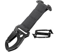 Mosquetón de metal MOLLE 2 en 1 con soporte en T y cierre rápido - Soporte para llaves, accesorios Molle para llaves, guantes y herramientas, apto para cinturón, chaleco y mochila (2)