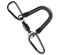 Mosquetón de Montañismo y Alpinismo para Alta Resistencia,para Carga Pesada y de Gran Capacidad de Carga | Portabotellas de Montaña con Mosquetón - Cierre Magnético Con Resorte Y Cuerda Para Senderism