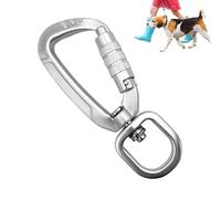 Mosquetón de seguridad - Aluminio 3,9x0,9x9,1cm 4KN | Gancho giratorio de carabina con mecanismo de bloqueo, Camping, Correa para perros, Hamaca de mosquetón para senderismo al aire , gimnasio