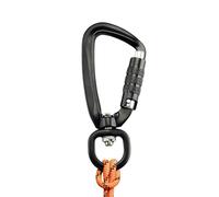 Mosquetón de seguridad - Llavero inoxidable con gancho de salto | Juego de mosquetones - para exterior, escalada, botella de agua, mochila, pesca