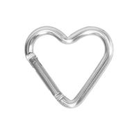Mosquetón en forma de corazón con forma de corazón, llavero de aleación de aluminio, clip para llavero para viajes al aire libre, caminar, mosquetón de aluminio en forma de corazón, clip de mosquetón