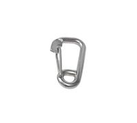 Mosquetón Enlace Rápido Acero Inoxidable Clip Carabina Gancho Resorte Cierre Seguro Antióxido Acabado Pulido Apto para Llaves Campamento Escalada, 10 100