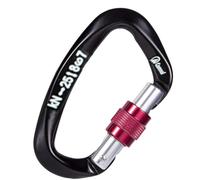 Mosquetón Escalada Roca Tipo D Resistente, Hebilla Bloqueo automático Alta Resistencia, Accesorio Alpinismo Senderismo montañismo, Equipo Seguridad Outdoor Duradero