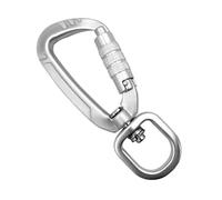 Mosquetón fuerte con alta resistencia, hebilla de mosquetón bloqueable 4KN - hebilla versátil, para senderismo brida gimnasio pesca viaje garaje almacenamiento