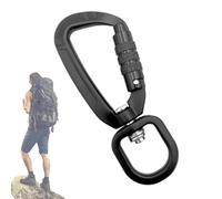 Mosquetón giratorio - 4KN hebilla de mosquetón con cierre de mosquetón | Hebilla antideslizante resistente | Para escalada, camping, senderismo, mochilero, hamaca, gimnasio, , viajes, 360 grados