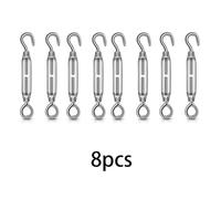 Mosquetón giratorio M5 de acero inoxidable 304 de resistencia, para tensión de cables y cuerdas, barandillas de toldo, herrajes para velas, , guirnaldas de luces de bricolaje, tiendas de campaña