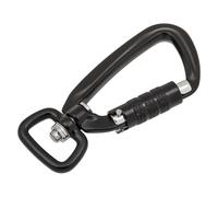 Mosquetón giratorio para arnés de perro - Cierre automático, fijación robusta para escalada, dispositivo manual de bloqueo de puerta, correas metálicas inoxidables, clip giratorio para perros y