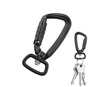 Mosquetón | inoxidable y resistente a la abrasión - mosquetón de seguridad de aluminio | para escalada, senderismo, camping, montañas, mochila, botella de agua, exterior