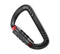Mosquetón ligero - Aluminio, construcción para escalada en roca Trad y Sport | Mosquetones de carga con bloqueo de torsión de 12 nudos Heavy Duty Escalada, Descenso de cuerda doble,