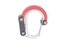 mosquetón, Mosquetón con gancho giratorio y clip híbrido, sin bloqueo, resistente, for camping, pesca, senderismo, viajes mochilas(Red)